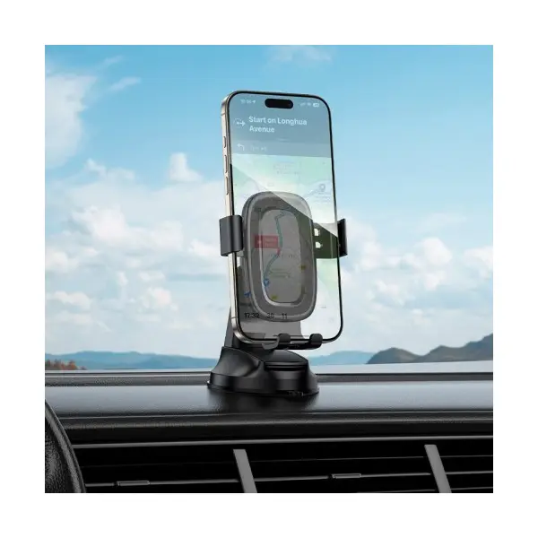 АВТОТРИМАЧ BOROFONE BH130 FOLLOWER GRAVITY CAR HOLDER (CENTER CONSOLE), ЧОРНИЙ