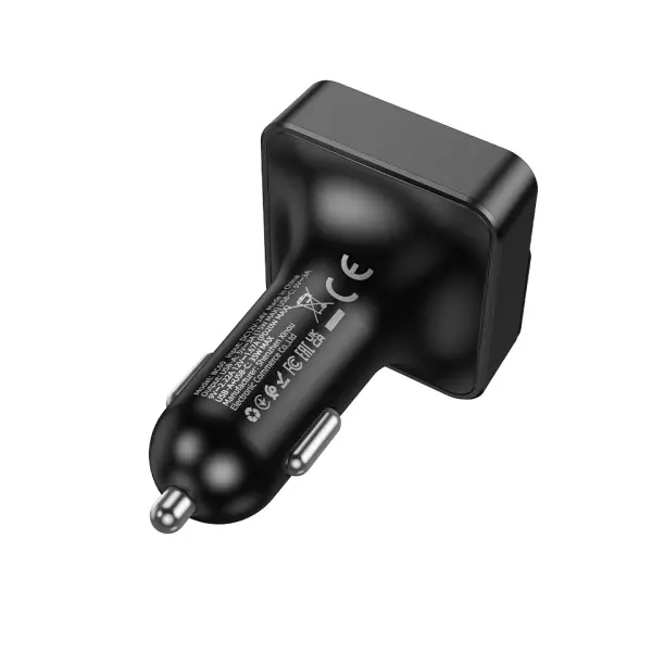 АВТОМОБІЛЬНИЙ ЗАРЯДНИЙ ПРИСТРІЙ МОДУЛЯТОР BOROFONE BC60 HERO (USB-A, TYPE-C) 5V, 3A, 35W, ЧОРНИЙ