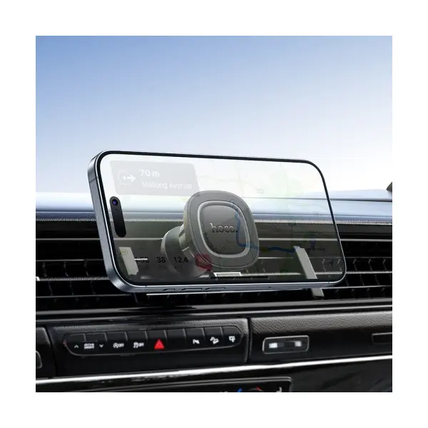 АВТОТРИМАЧ HOCO H72 CROWN MAGNETIC CAR HOLDER (AIR OUTLET), ЧОРНИЙ METAL, СІРИЙ