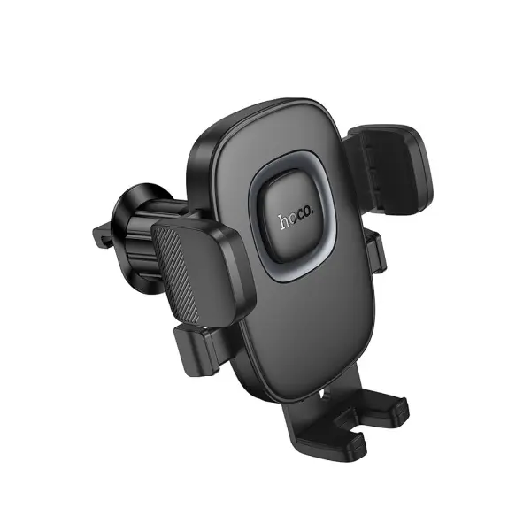 АВТОТРИМАЧ HOCO H75 CROWN ONE-BUTTON CAR HOLDER (AIR OUTLET), ЧОРНИЙ METAL, СІРИЙ