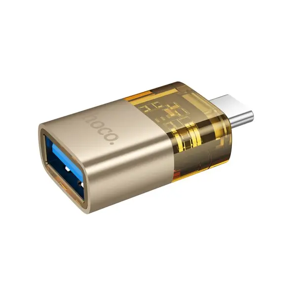 ПЕРЕХІДНИК HOCO UA36B C MALE TO USB FEMALE OTG TRANSPARENT ADAPTER, ЧОРНИЙ