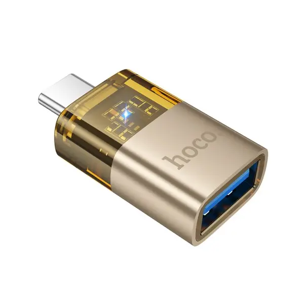 ПЕРЕХІДНИК HOCO UA36B C MALE TO USB FEMALE OTG TRANSPARENT ADAPTER, ЧОРНИЙ