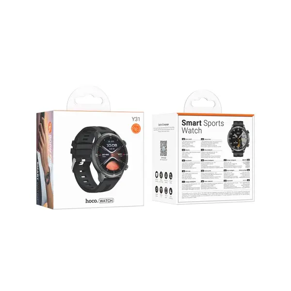 СМАРТ-ГОДИННИК HOCO Y31 SMART SPORTS WATCH (CALL VERSION), ЧОРНИЙ