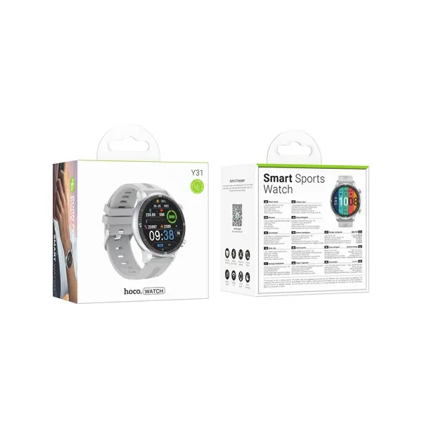 СМАРТ-ГОДИННИК HOCO Y31 SMART SPORTS WATCH (CALL VERSION), СІРИЙ