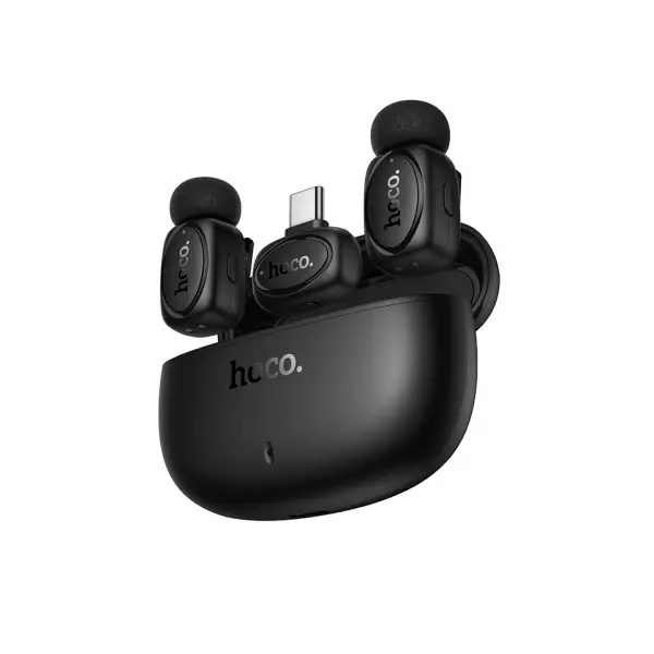 МІКРОФОН HOCO L19 GRACEFUL WIRELESS MICROPHONE (IP, TYPE-C), ЧОРНИЙ