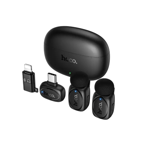 МІКРОФОН HOCO L19 GRACEFUL WIRELESS MICROPHONE (IP, TYPE-C), ЧОРНИЙ