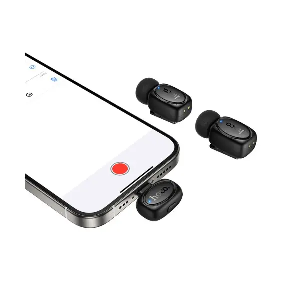 МІКРОФОН HOCO L19 GRACEFUL WIRELESS MICROPHONE (IP, TYPE-C), ЧОРНИЙ
