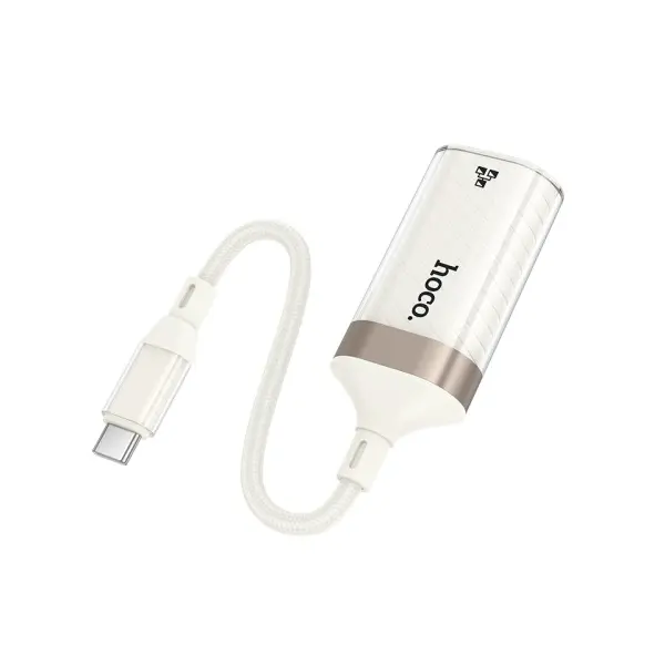 ПЕРЕХІДНИК HOCO UA41B CRYSTAL TYPE-C ETHERNET ADAPTER (100 MBPS) APRICOT