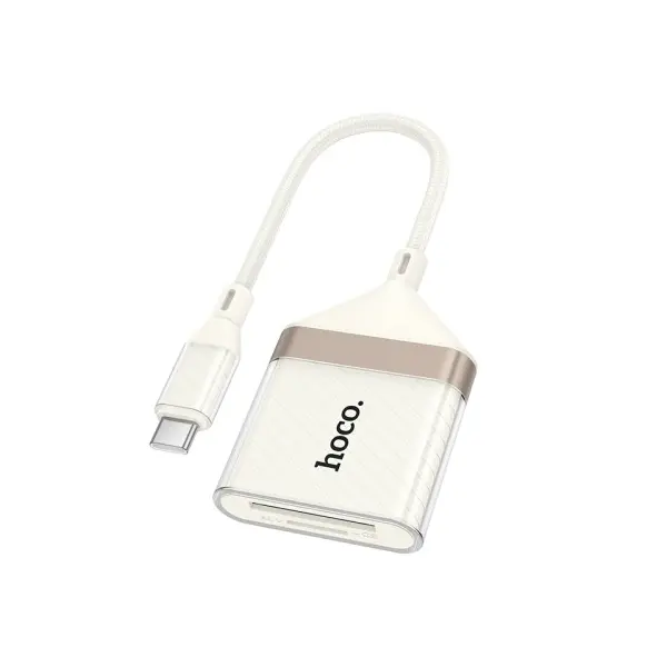 ПЕРЕХІДНИК HOCO UA40A CRYSTAL TYPE-C 2IN1 CARD READER APRICOT
