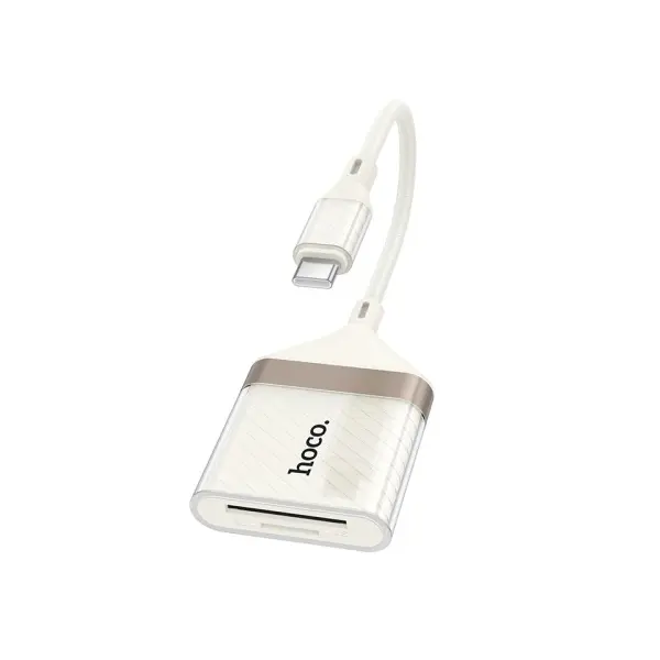 ПЕРЕХІДНИК HOCO UA40A CRYSTAL TYPE-C 2IN1 CARD READER APRICOT