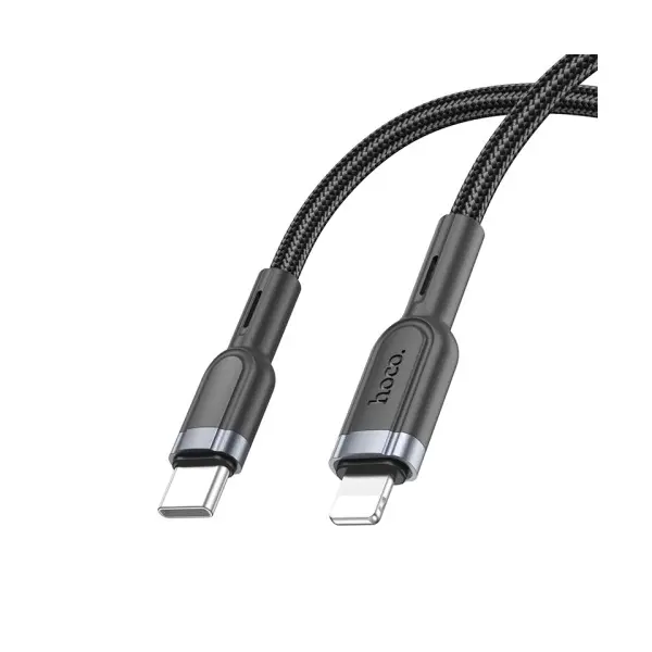 MR4_145267 Кабель pd hoco u117 grand pd intelligent power-off charging data cable lightning, чорний 