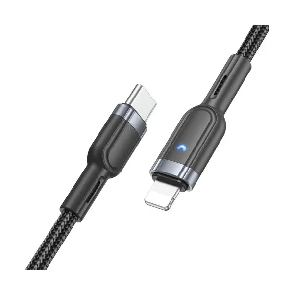 MR4_145267 Кабель pd hoco u117 grand pd intelligent power-off charging data cable lightning, чорний 