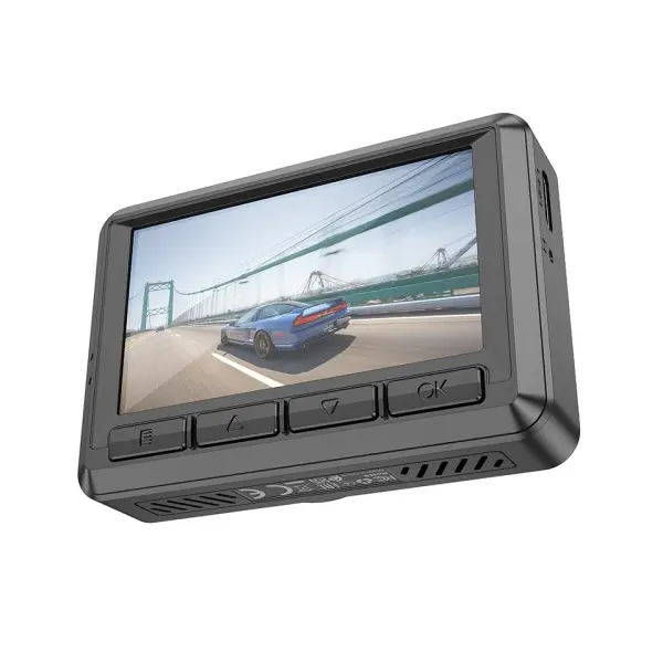 ВІДЕОРЕЄСТРАТОР HOCO DV3 DRIVING RECORDER WITH DISPLAY (DUAL-CHANNEL), ЧОРНИЙ