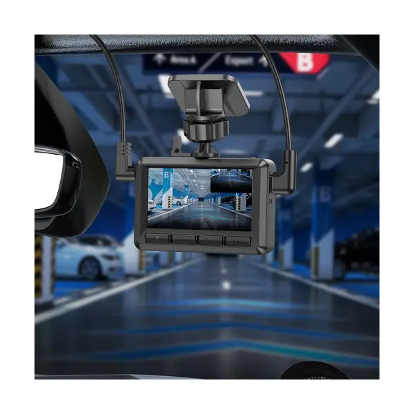 ВІДЕОРЕЄСТРАТОР HOCO DV3 DRIVING RECORDER WITH DISPLAY (DUAL-CHANNEL), ЧОРНИЙ