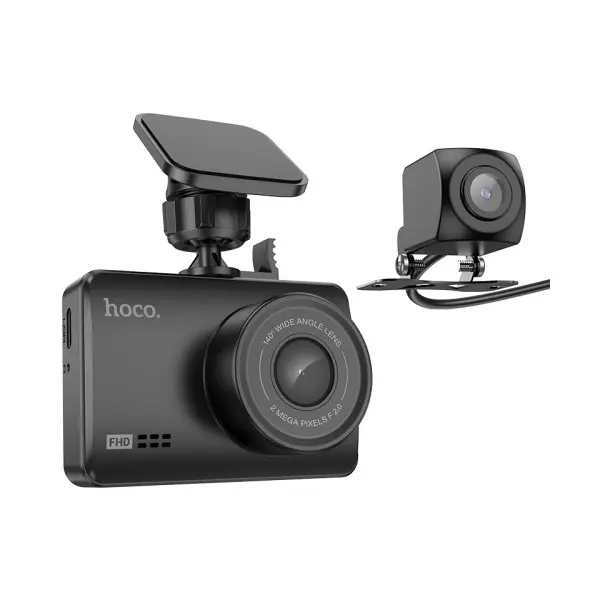 ВІДЕОРЕЄСТРАТОР HOCO DV3 DRIVING RECORDER WITH DISPLAY (DUAL-CHANNEL), ЧОРНИЙ