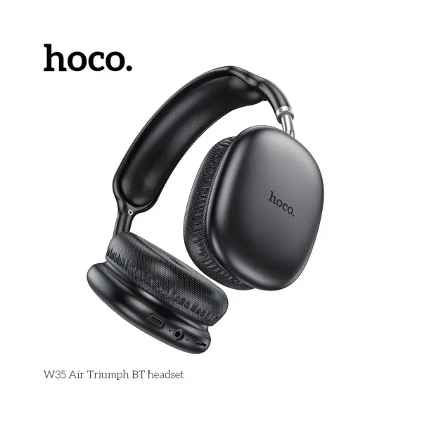 НАВУШНИКИ НАКЛАДНІ HOCO W35 AIR TRIUMPH BT HEADSET, ЧОРНИЙ