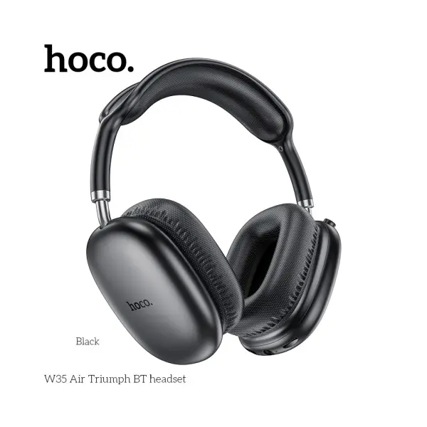 НАВУШНИКИ НАКЛАДНІ HOCO W35 AIR TRIUMPH BT HEADSET, ЧОРНИЙ