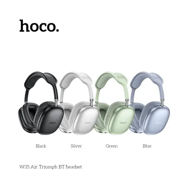 НАВУШНИКИ НАКЛАДНІ HOCO W35 AIR TRIUMPH BT HEADSET, ЧОРНИЙ