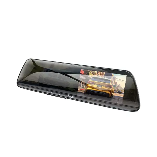 MR4_145050 Відеореєстратор hoco dv4 4.5 rearview mirror driving recorder (dual-channel) iron, сірий HOCO