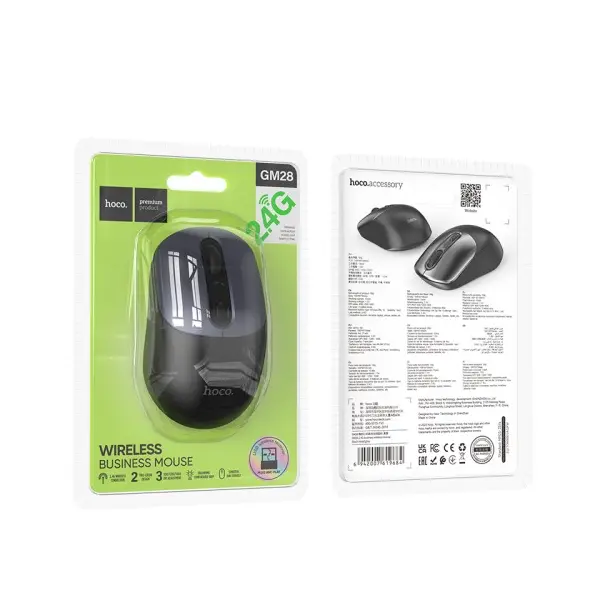 КОМПЮТЕРНА МИШКА HOCO GM28 2.4G BUSINESS WIRELESS MOUSE, ЧОРНИЙ