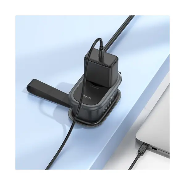 МЕРЕЖЕВИЙ ПОДОВЖУВАЧ HOCO NS6 SHARP 1 POSITION (1C2A) DESKTOP SOCKET (EU, GER), ЧОРНИЙ