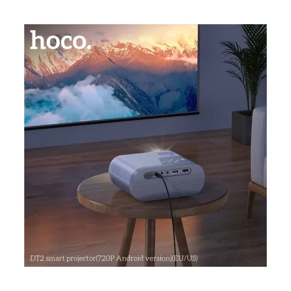 ВІДЕОПРОЄКТОР HOCO DT2 SMART PROJECTOR (720P ANDROID VERSION), БІЛИЙ
