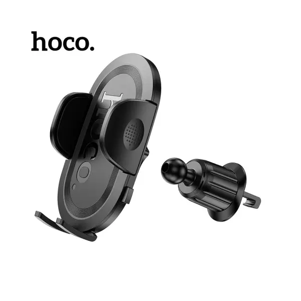 АВТОТРИМАЧ HOCO H53 BRUSCO ULTRA-THIN PUSH-TYPE CAR HOLDER (AIR OUTLET), ЧОРНИЙ