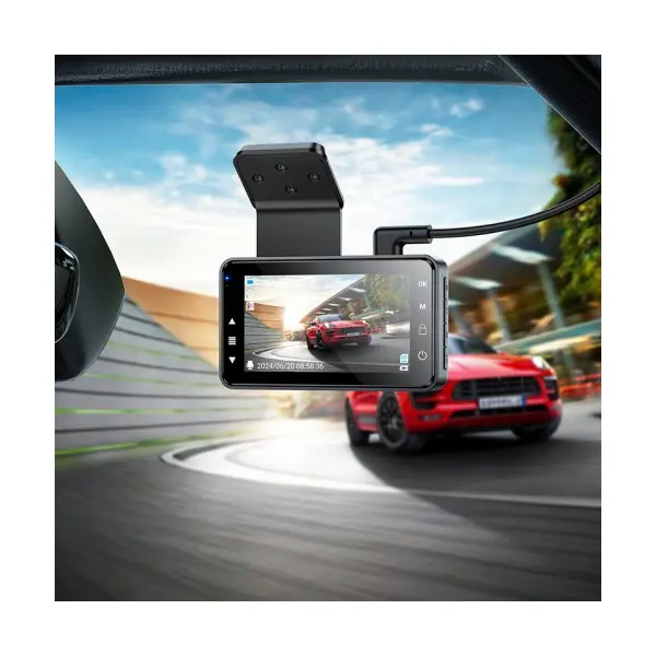 ВІДЕОРЕЄСТРАТОР HOCO DV9 3 SCREEN DRIVING RECORDER (720P), ЧОРНИЙ