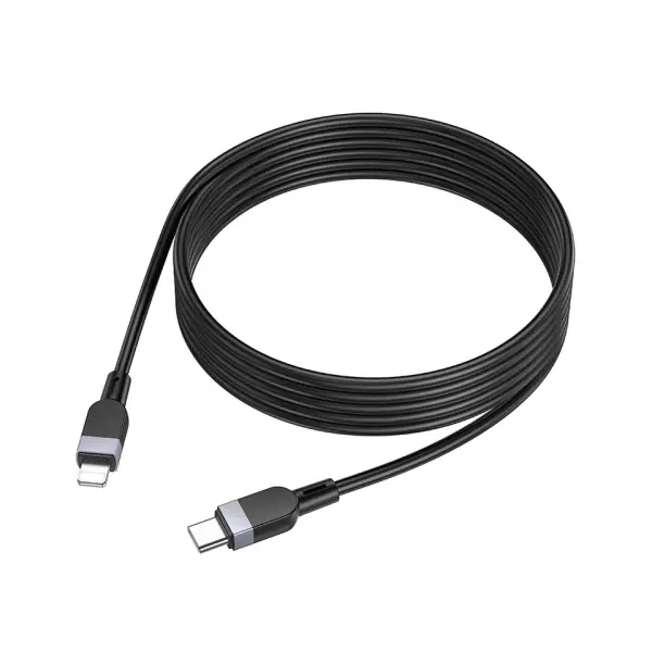 КАБЕЛЬ PD HOCO X109 ENERGY SILICONE CHARGING DATA CABLE TYPE-C-TO-IP 27W, 2M, ЧОРНИЙ