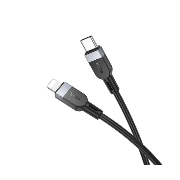 КАБЕЛЬ PD HOCO X109 ENERGY SILICONE CHARGING DATA CABLE TYPE-C-TO-IP 27W, 2M, ЧОРНИЙ