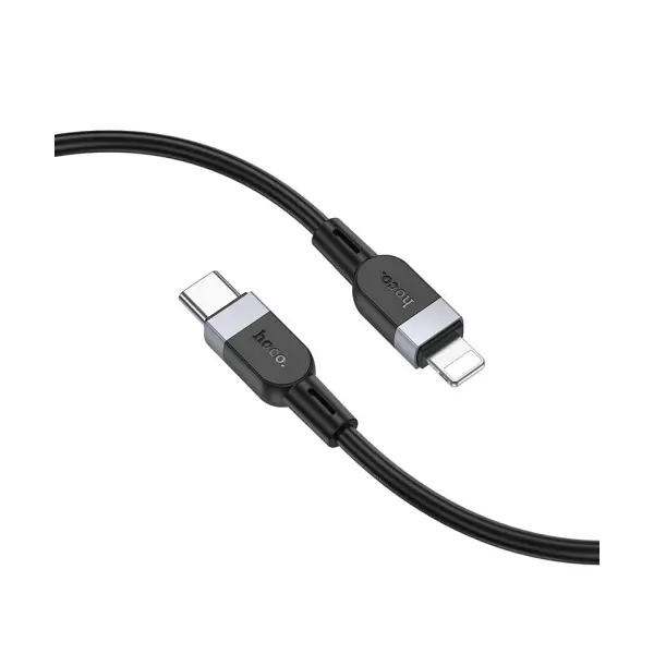 КАБЕЛЬ PD HOCO X109 ENERGY SILICONE CHARGING DATA CABLE TYPE-C-TO-IP 27W, 2M, ЧОРНИЙ