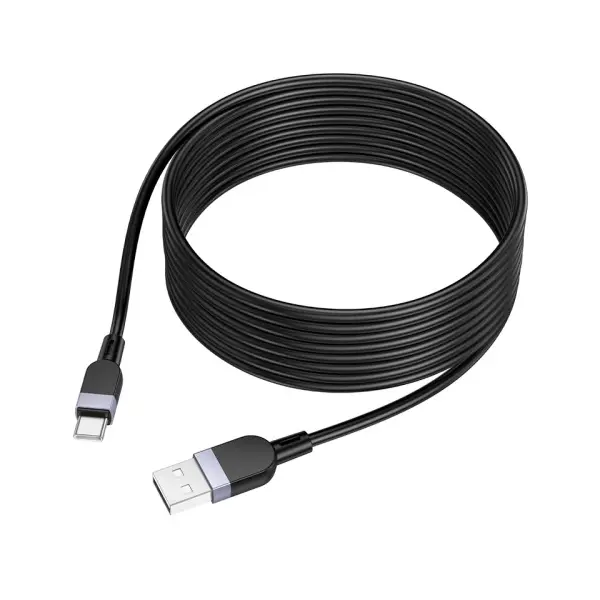КАБЕЛЬ HOCO X109 ENERGY SILICONE CHARGING DATA CABLE TYPE-C, 3A, 3M, ЧОРНИЙ