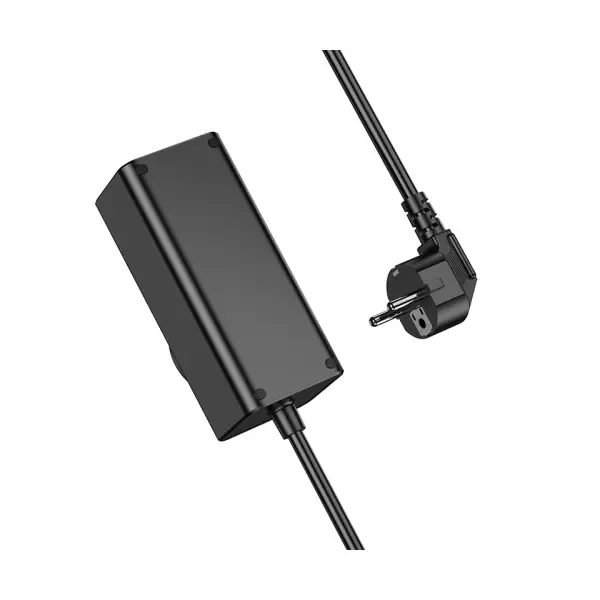МЕРЕЖЕВИЙ ПОДОВЖУВАЧ HOCO NS9 WISDOM 1-POSITION (PD67W, 3C1A) DESKTOP SOCKET (EU, GER), ЧОРНИЙ