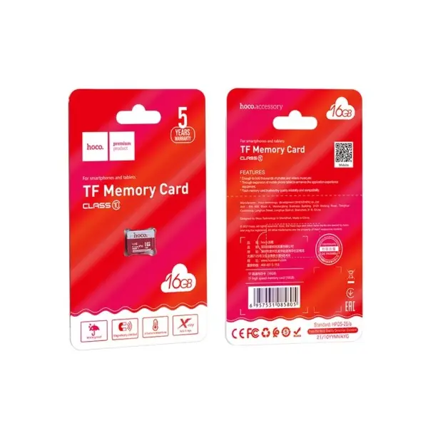 КАРТА ПАМЯТІ HOCO TF HIGH SPEED MEMORY CARD CLASS10, USB3.0 (16GB)