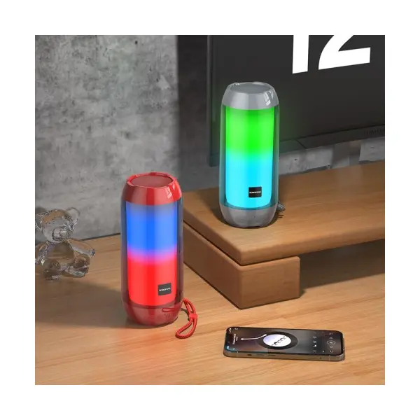 АКУСТИЧНА СИСТЕМА BOROFONE BR25 CRAZY SOUND COLORFUL LUMINOUS, ЧОРНИЙ