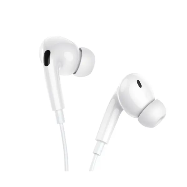 MR4_145262 Навушники дротові hoco m101 pro crystal sound wire-controlled earphones with mic., білий 