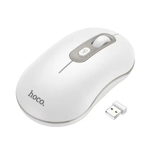 КОМПЮТЕРНА МИШКА HOCO GM21 PLATINUM 2.4G BUSINESS WIRELESS MOUSE, БІЛИЙ