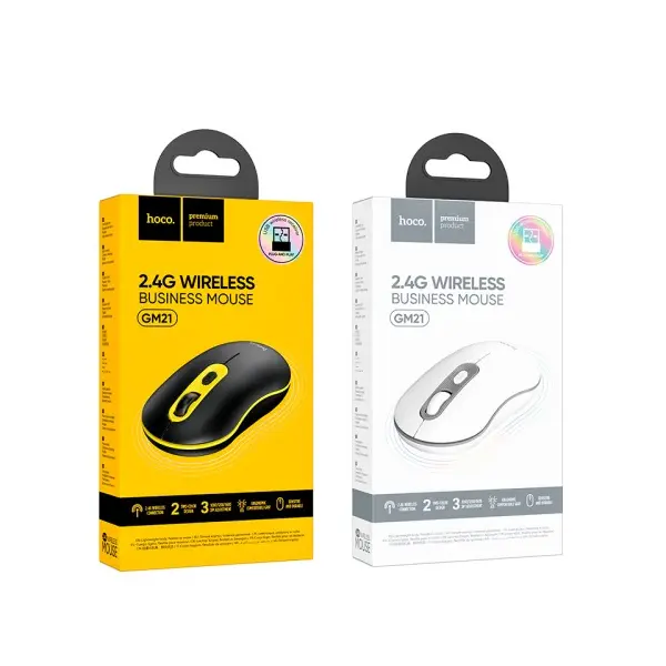 КОМПЮТЕРНА МИШКА HOCO GM21 PLATINUM 2.4G BUSINESS WIRELESS MOUSE, БІЛИЙ