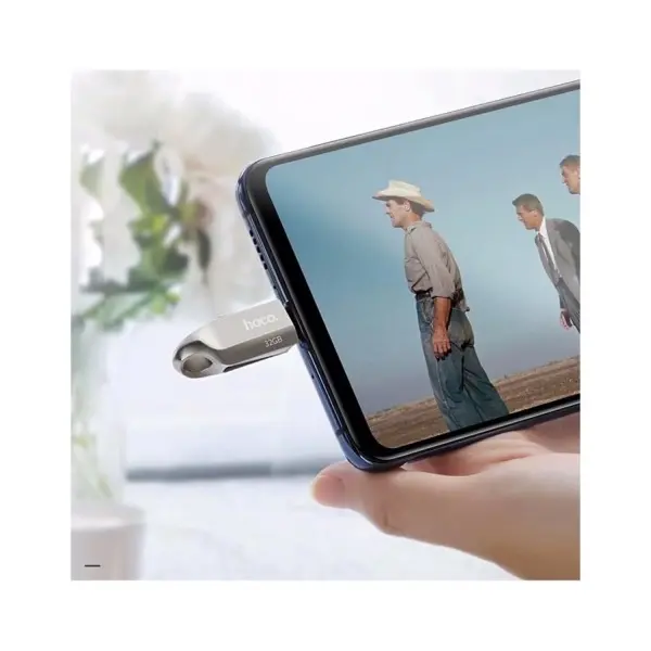 ФЛЕШ-НАКОПИЧУВАЧ USB-A, C HOCO UD8 SMART TYPE-C USB DRIVE 16GB, СІРИЙ