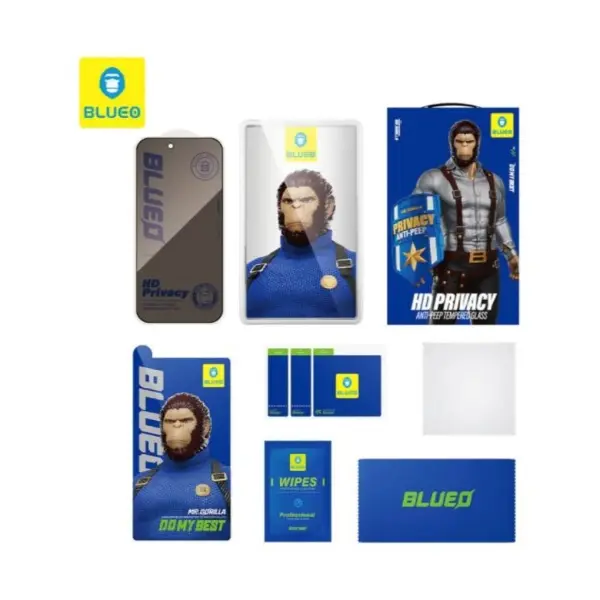 MR4_145351 Захисне скло blueo full cover anti-peep glass (privasy) npb14 для iphone 15 pro max, чорний 