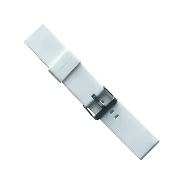 MR4_145574 Ремінець silicone metal claps 20mm, білий 