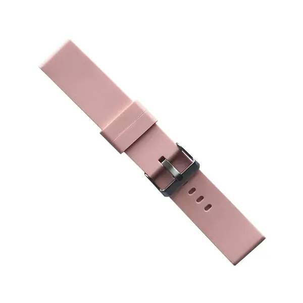 MR4_145576 Ремінець silicone metal claps 20mm, рожевий 