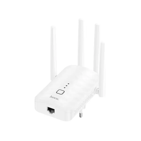 РОУТЕР WIFI HOCO HI35 WIFI4 REPEATER (EU), БІЛИЙ