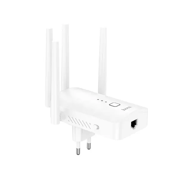 РОУТЕР WIFI HOCO HI35 WIFI4 REPEATER (EU), БІЛИЙ
