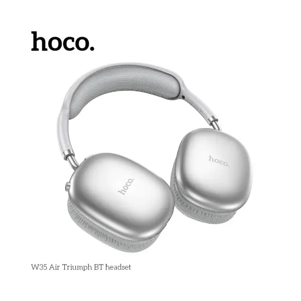 НАВУШНИКИ НАКЛАДНІ HOCO W35 AIR TRIUMPH BT HEADSET, СІРИЙ