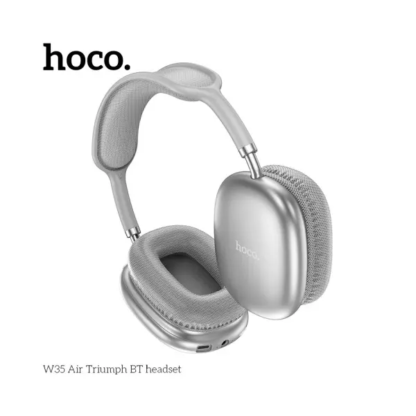 НАВУШНИКИ НАКЛАДНІ HOCO W35 AIR TRIUMPH BT HEADSET, СІРИЙ