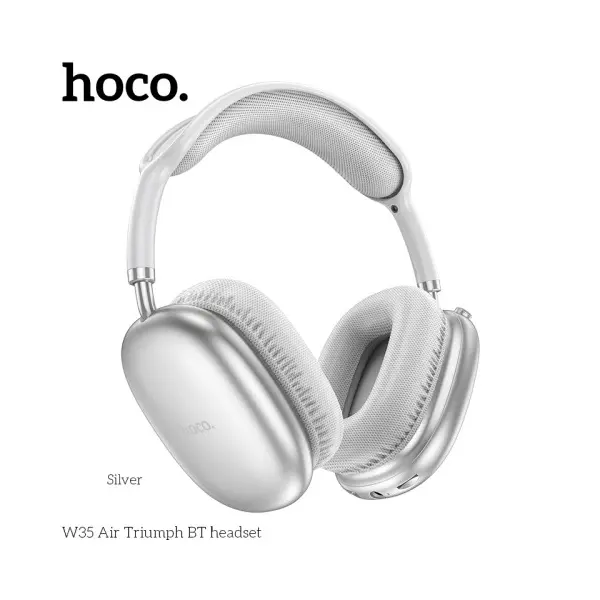 НАВУШНИКИ НАКЛАДНІ HOCO W35 AIR TRIUMPH BT HEADSET, СІРИЙ
