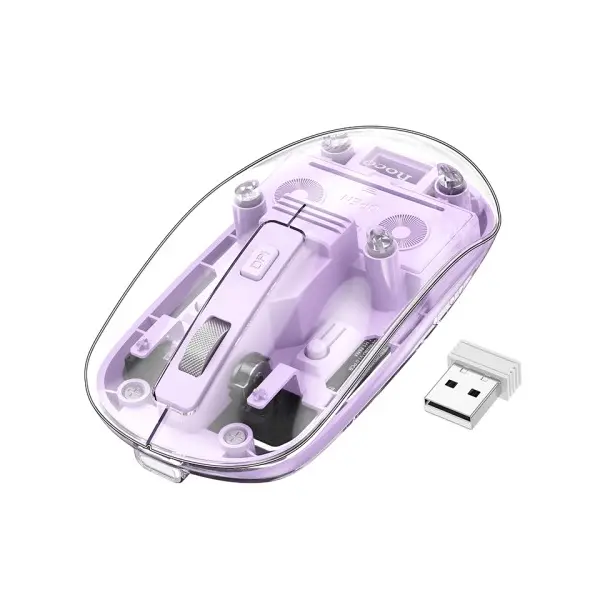 КОМПЮТЕРНА МИШКА HOCO GM29 MYSTERIOUS DUAL-MODE SILENT WIRELESS MOUSE ПУРПУРОВИЙ