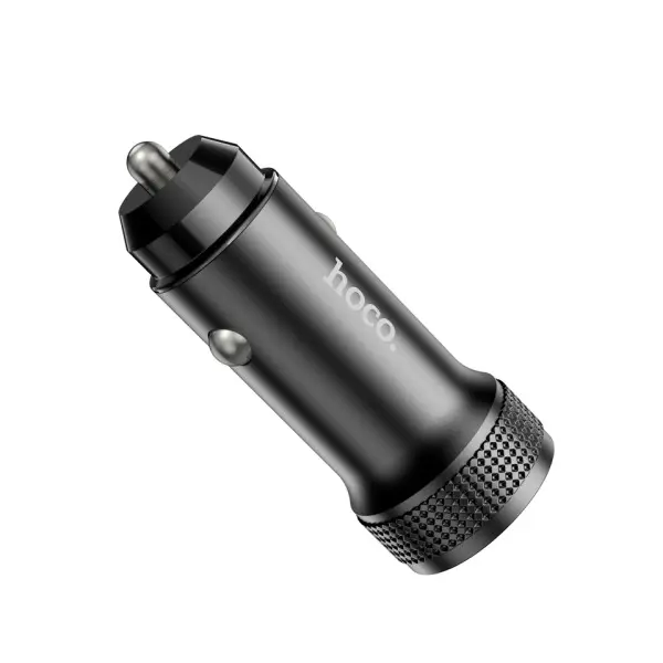 MR4_145603 Автомобільний зарядний пристрій hoco z49 level dual port car charger, чорний 