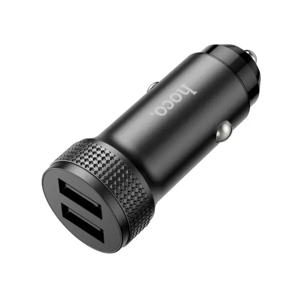 MR4_145603 Автомобільний зарядний пристрій hoco z49 level dual port car charger, чорний 